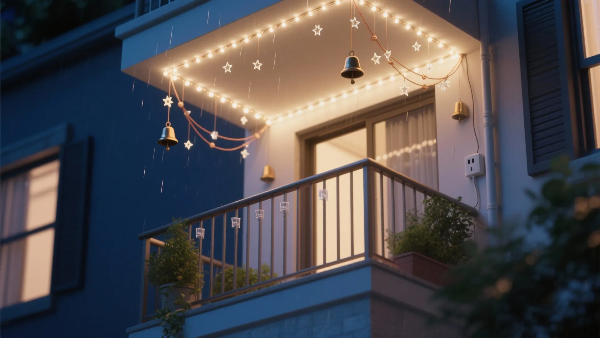 3. Outline the edges for a starry silhouette