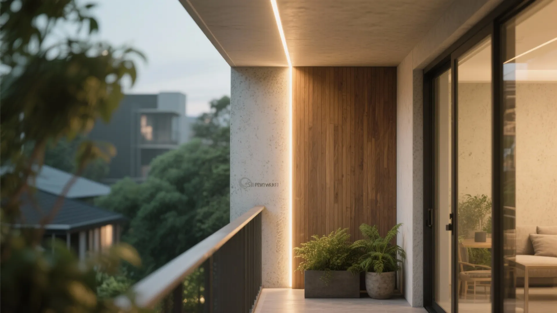 Edge-lit Soffit and Wall-Wash for Vertical Drama