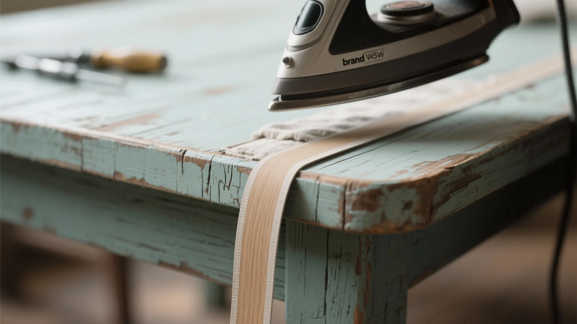 1. Edge-band a tired tabletop