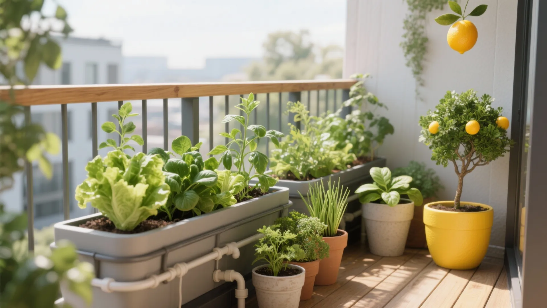 Edible Balcony: Herbs, Greens, and Compact Fruit