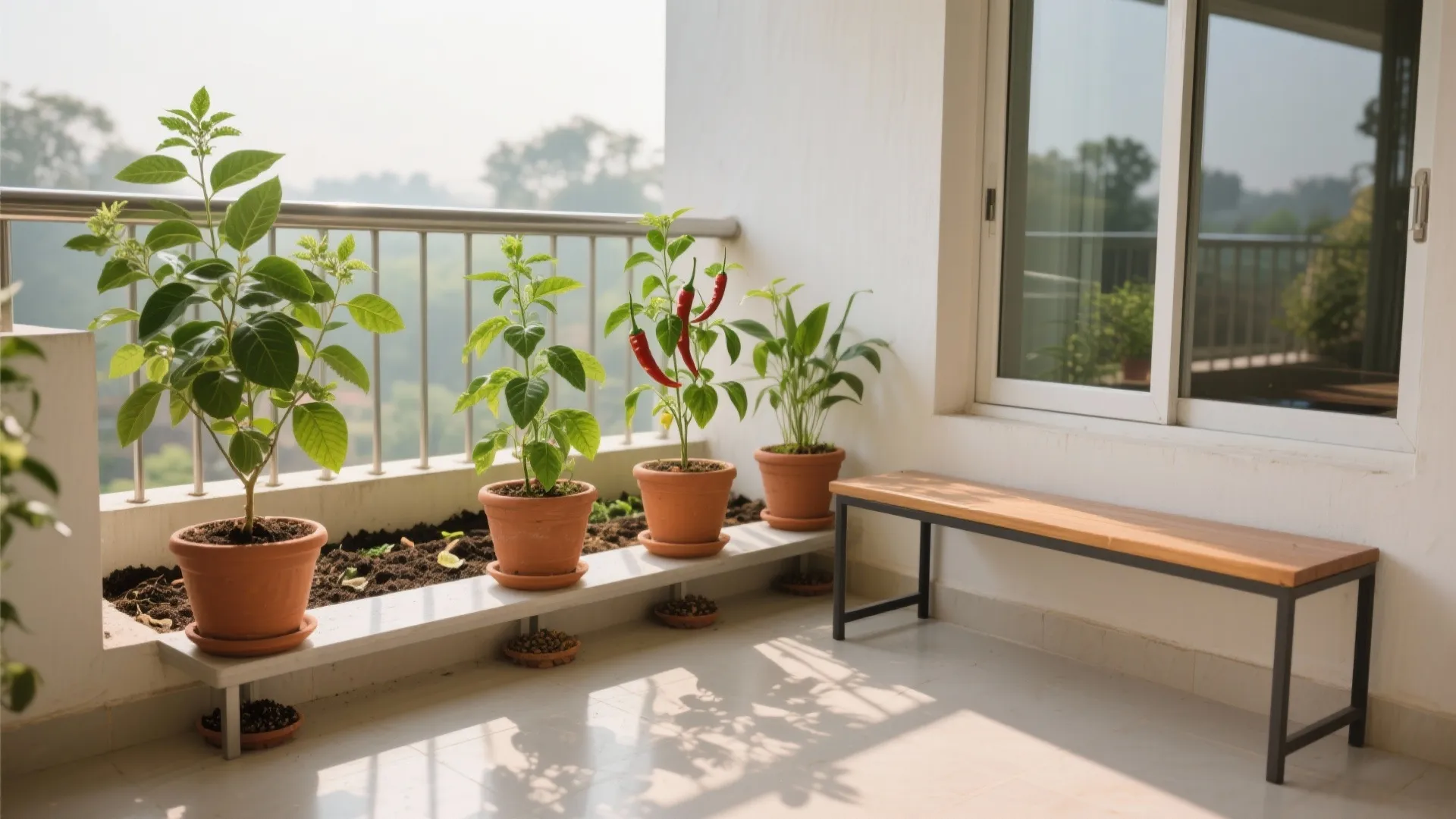 Edible Balcony Staples: Curry Leaf, Tulsi, and Chili