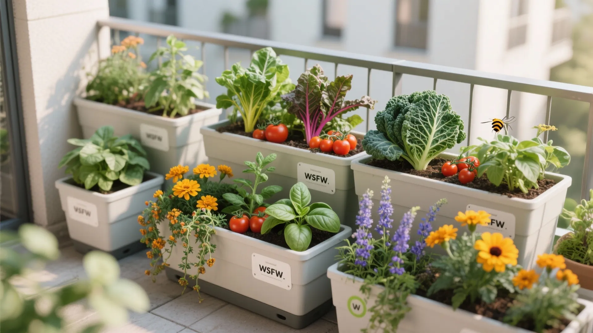 Edible–ornamental mix with seasonal rotation