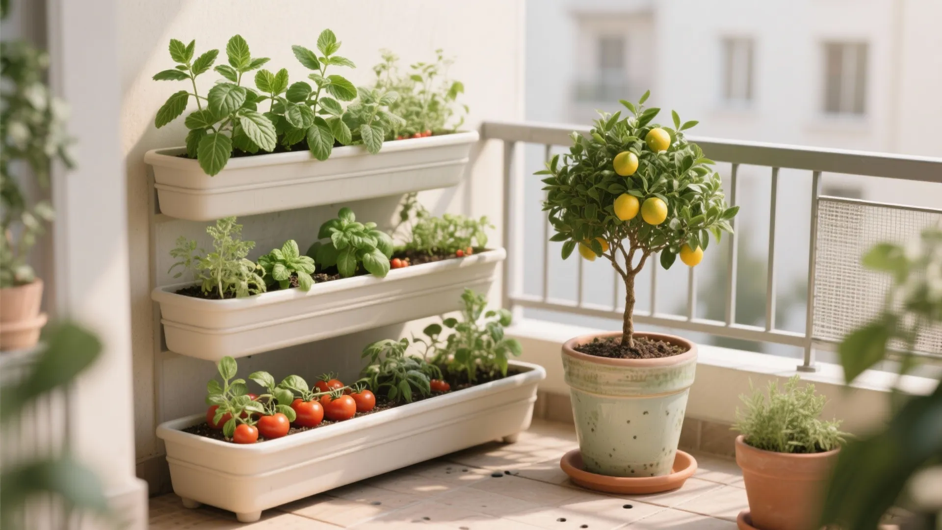 Edible Layering: Herbs to Dwarf Fruit