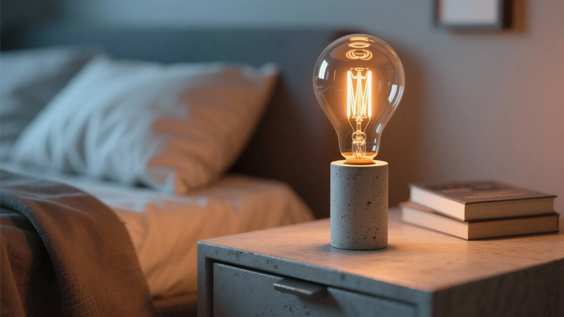1. Exposed Edison Bulb on a Minimal Base