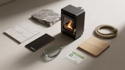 Modern Fireplace Design with Natural Materials
