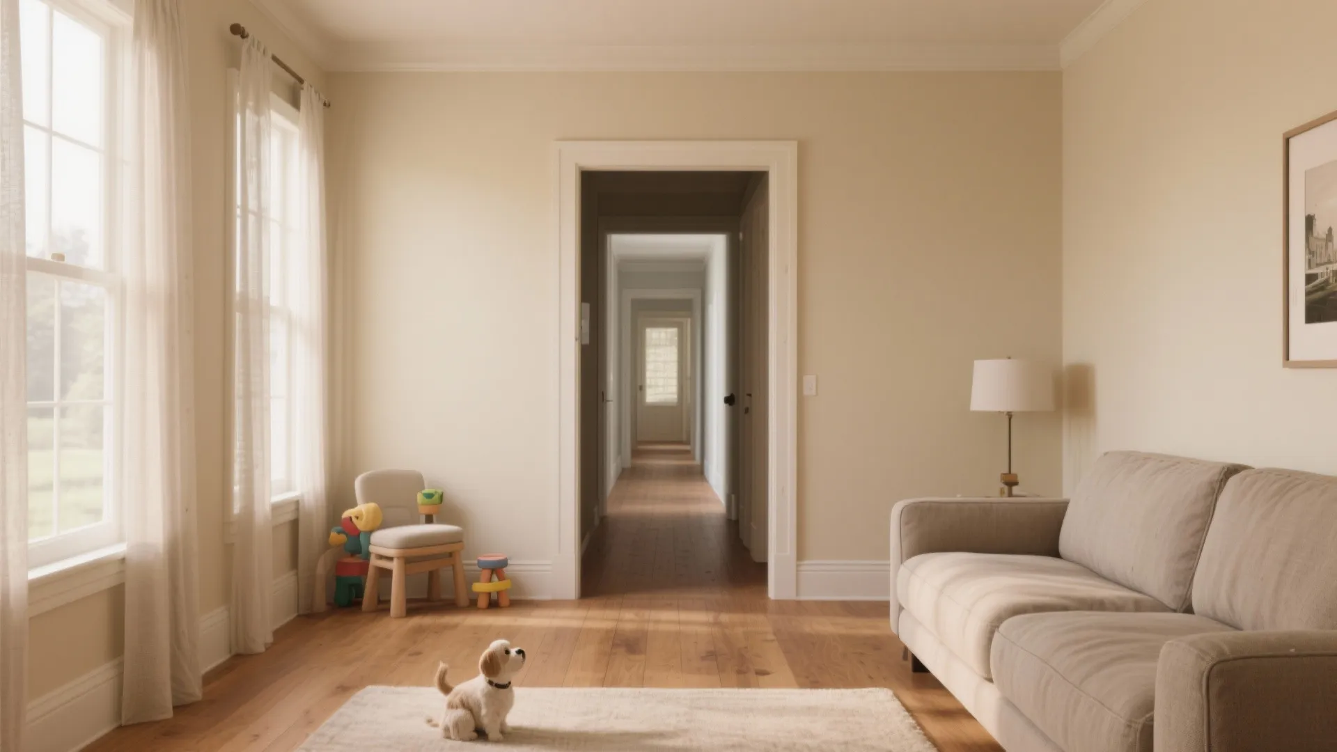 1. Go eggshell or satin for living rooms and hallways