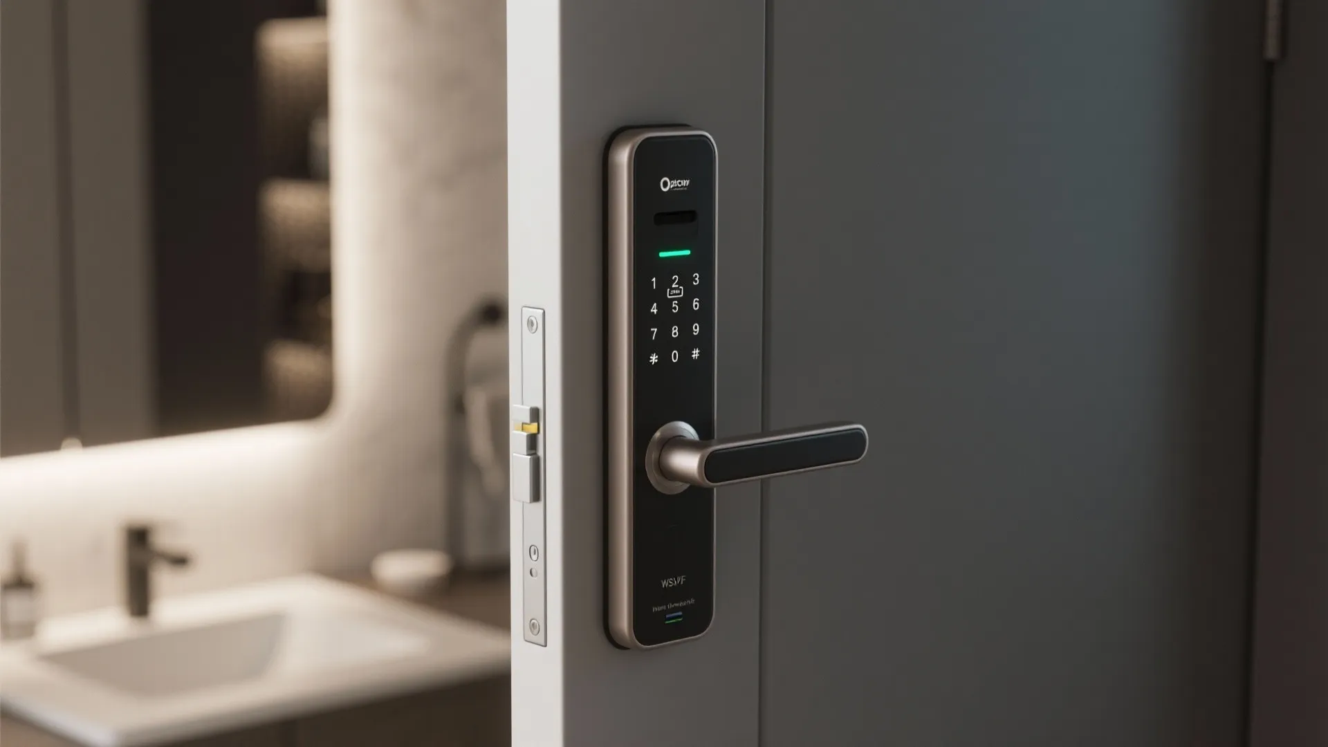 4. Keyless Electronic Lock with Low-profile Keypad