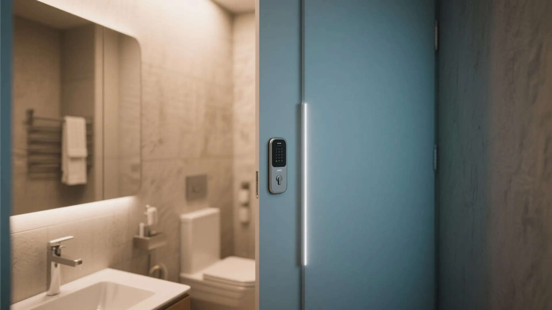 5. Electronic touchlock for modern bathrooms
