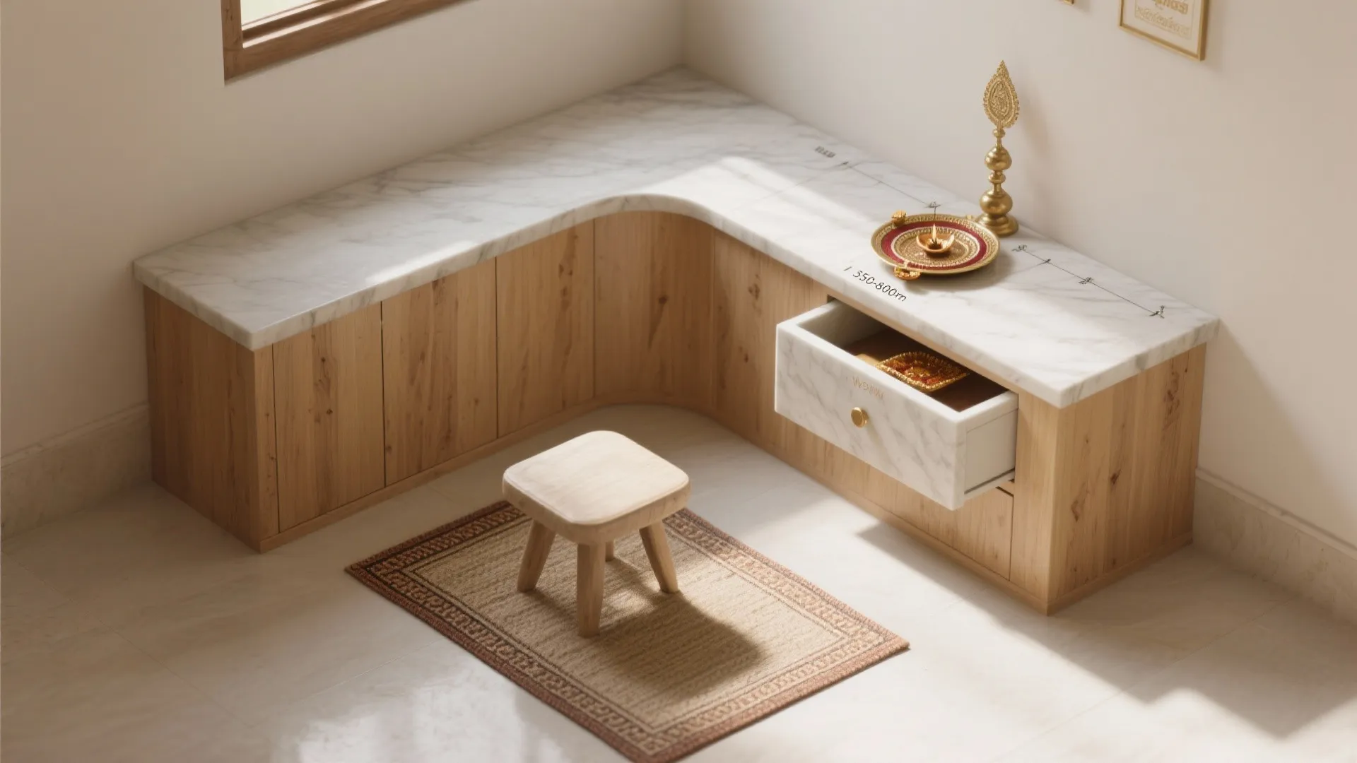 Elevated Altar with Ergonomic Seating