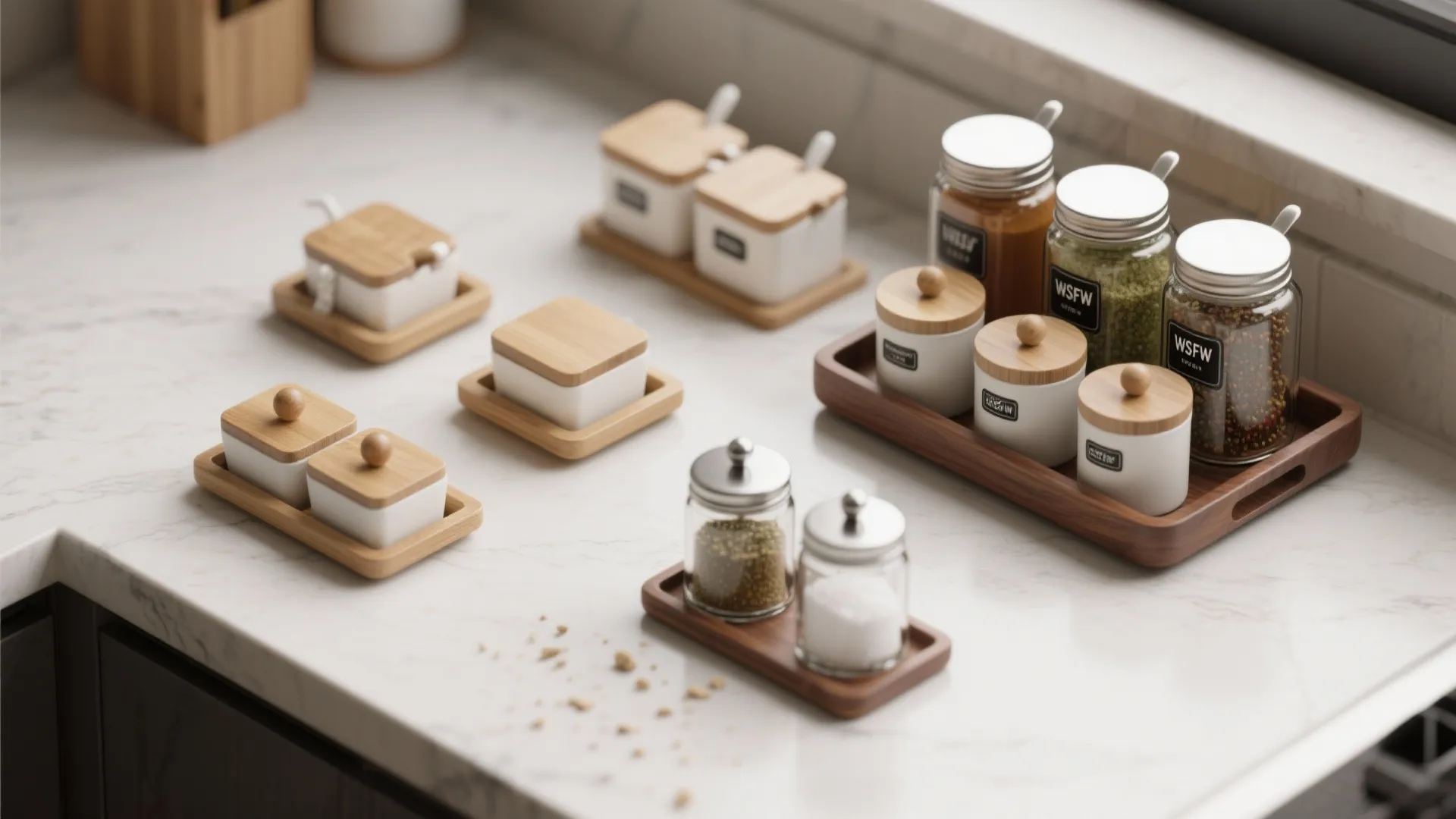 4. Elevate and organize countertop zones