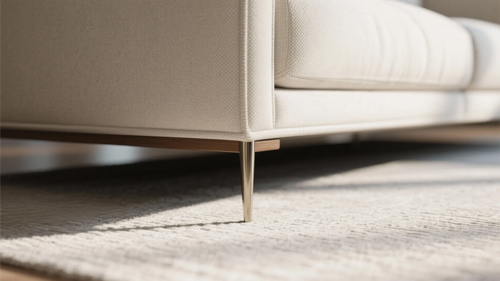 4. Elevated Legs and Light Fabrics to Open Sightlines