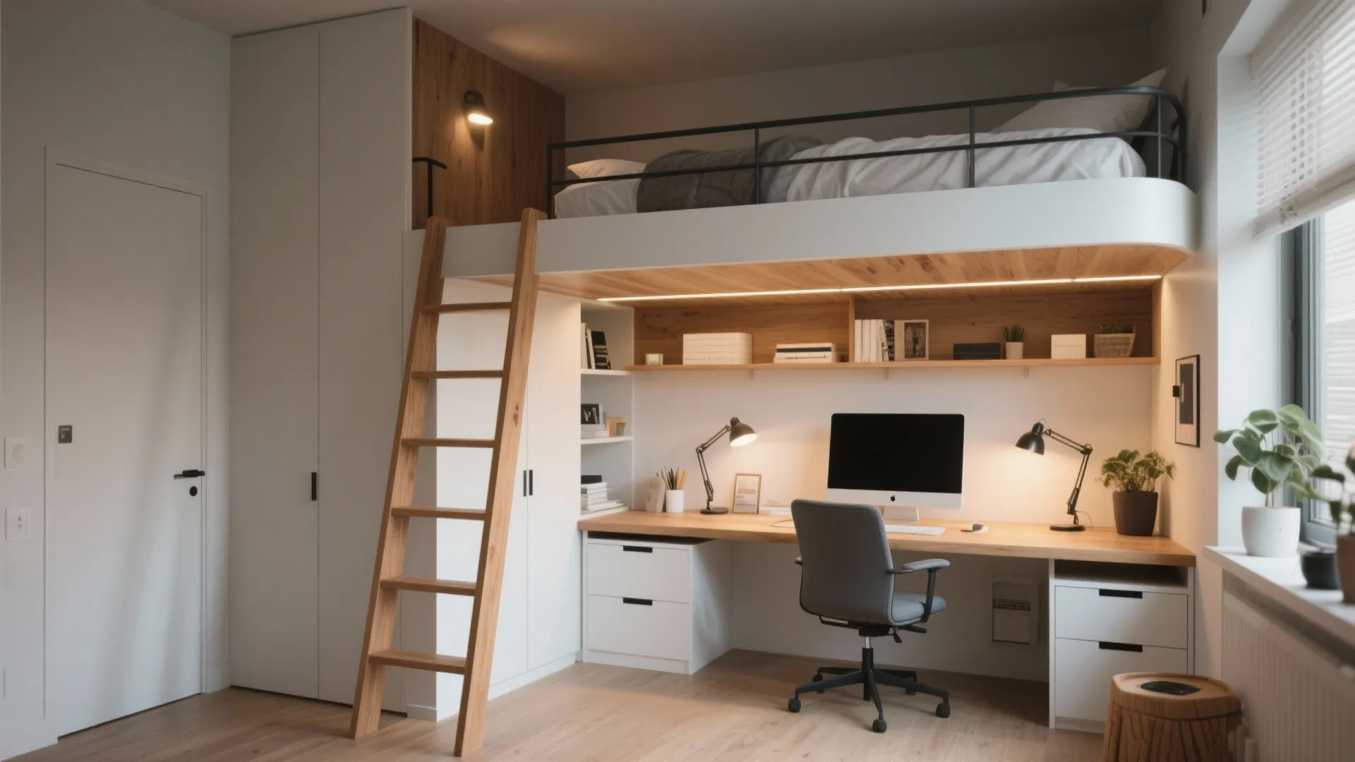 8. Elevated Loft Desk