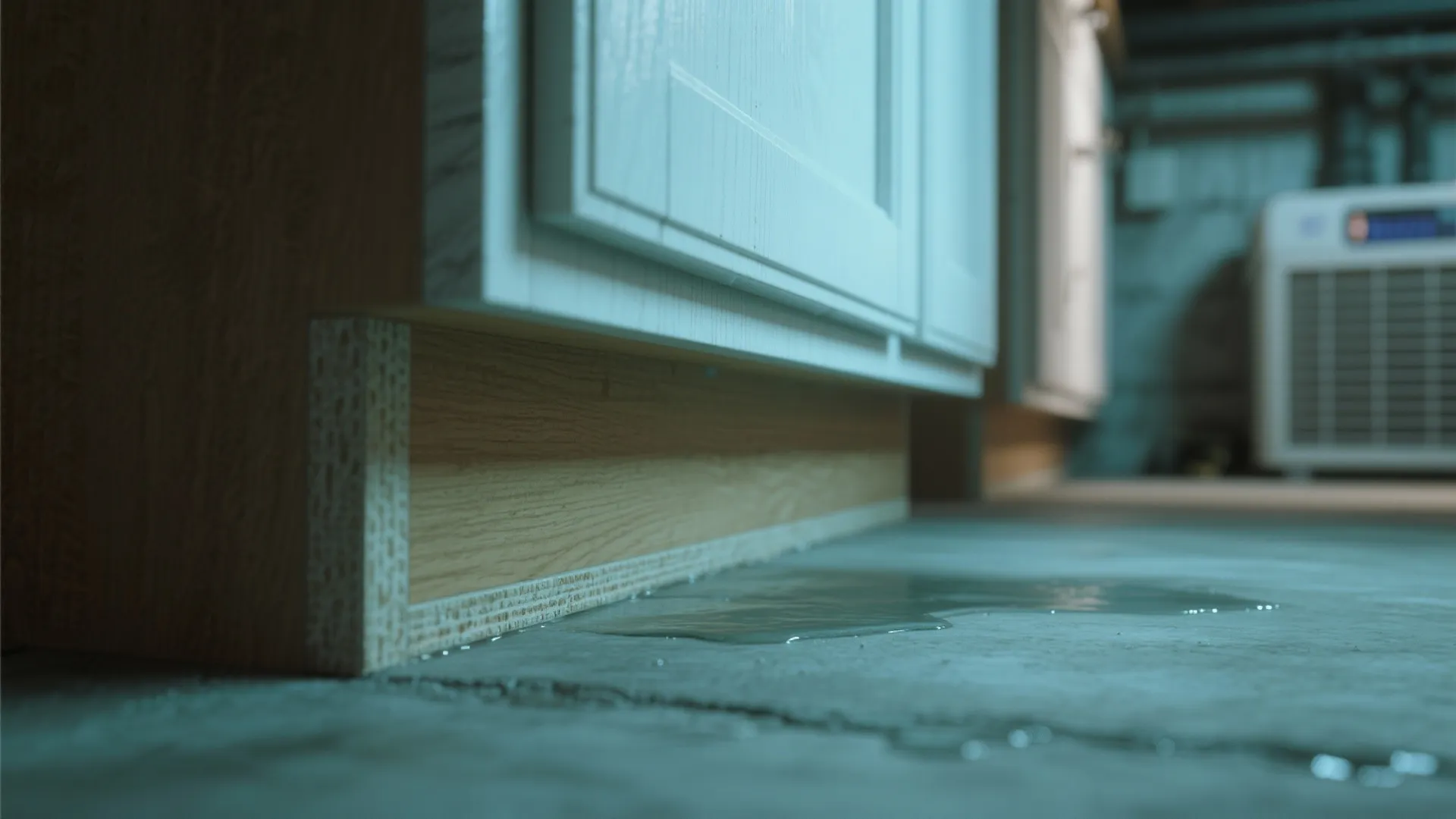 5. Moisture-resistant cabinets and elevated toe-kicks