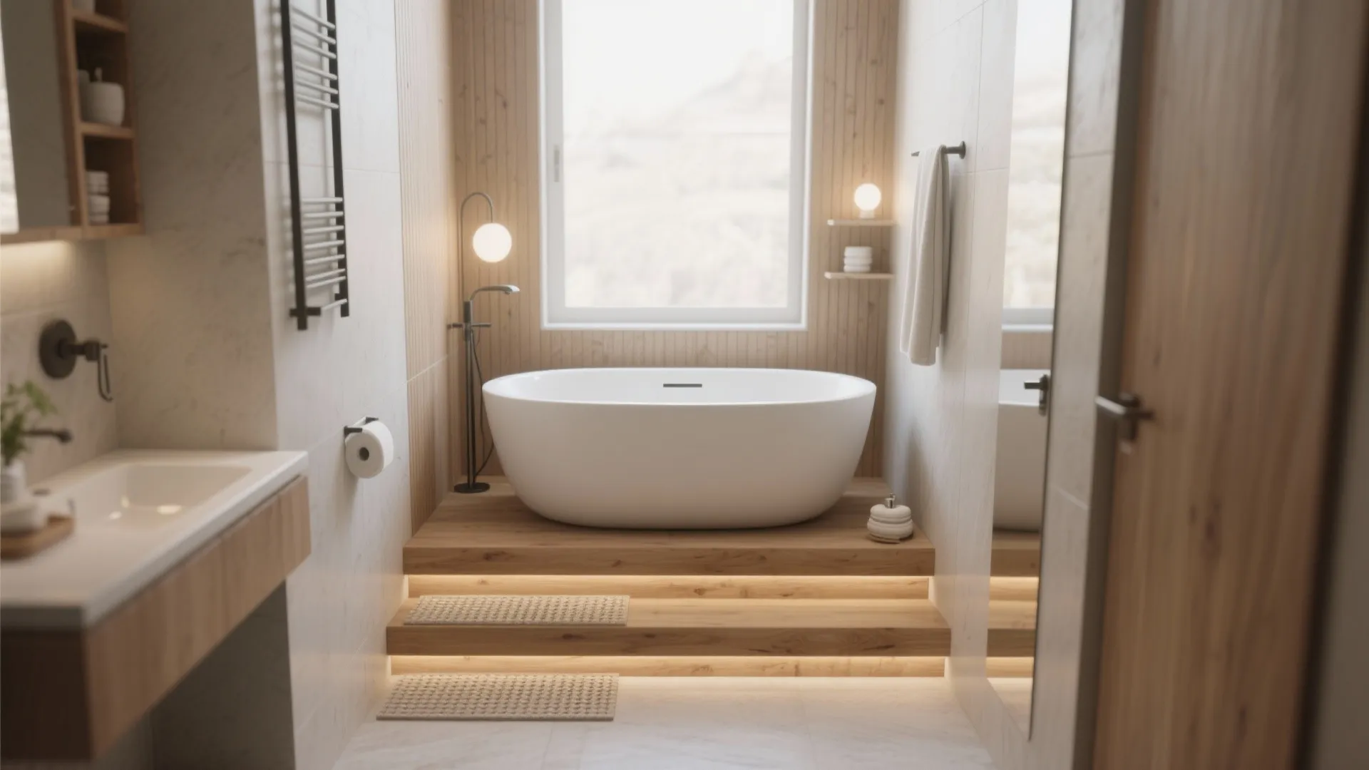 2. Elevated Platform for the Tub