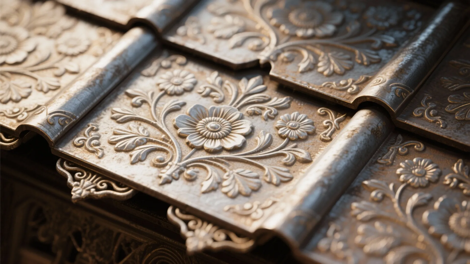 1. Embossed Floral Panels