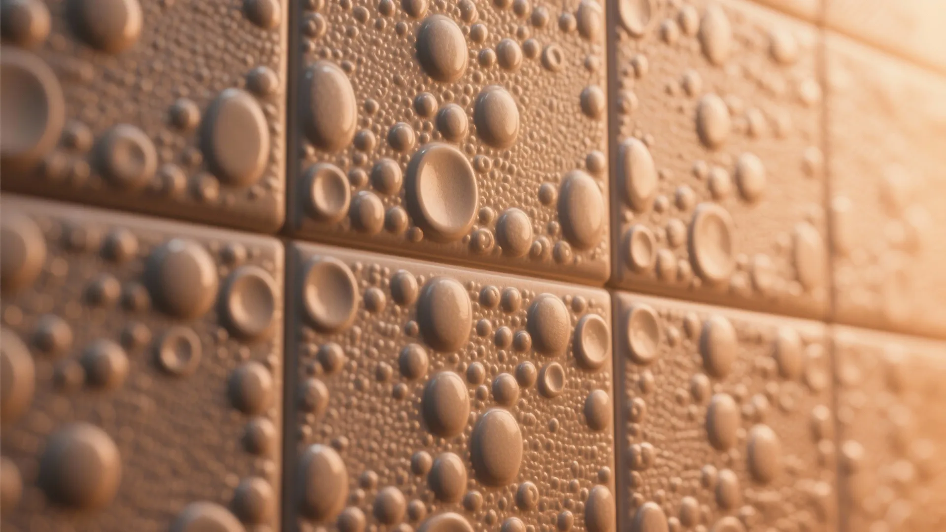 Bubble-embossed wall panels for easy cleaning