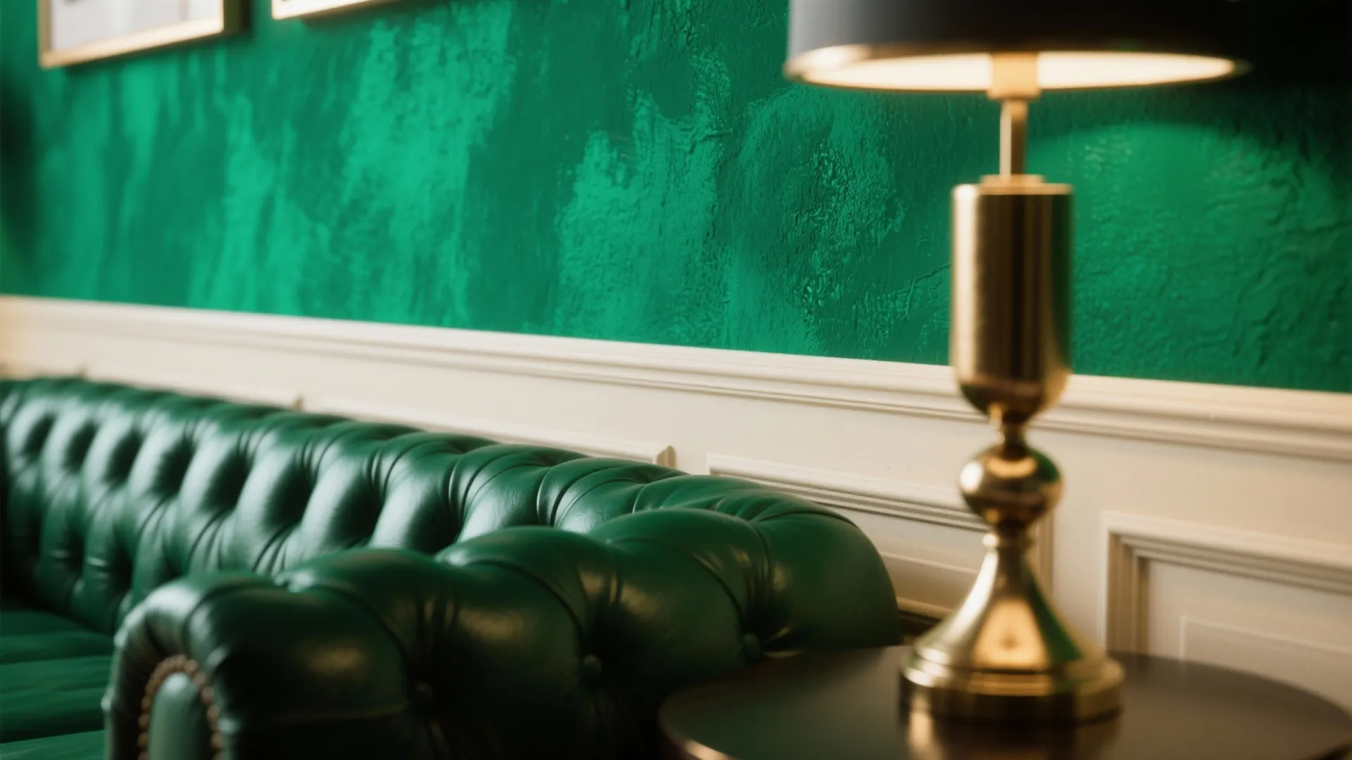 2. Emerald Accent Wall for Depth