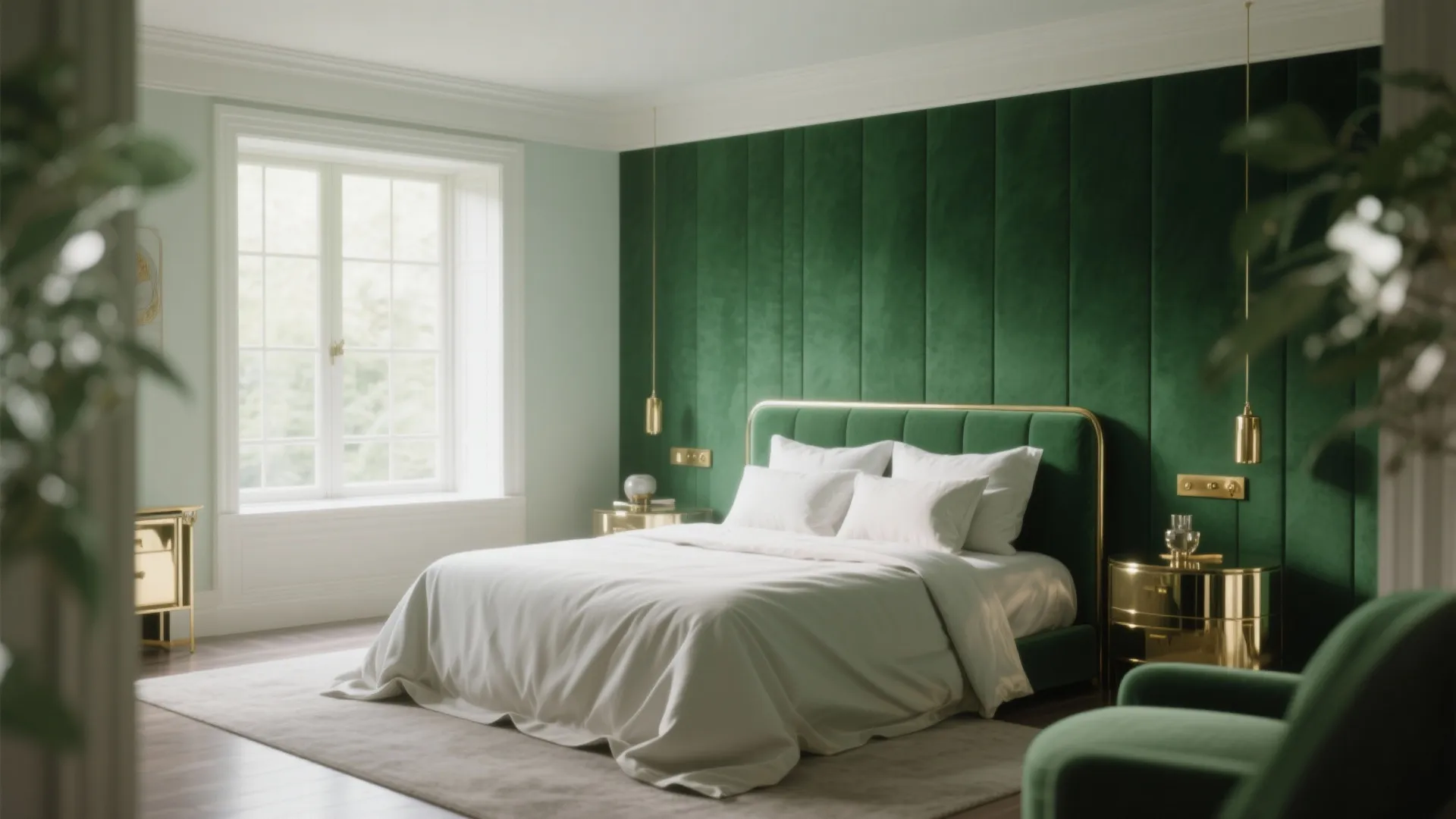 2. Emerald Accent Wall