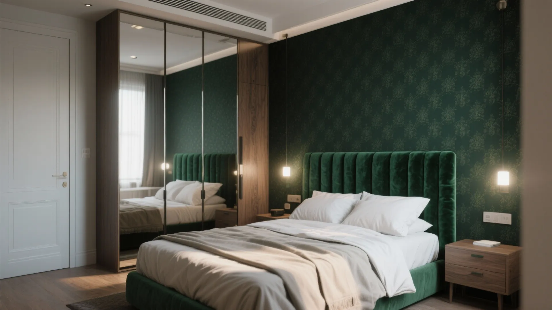 3. Dark Emerald as a Dramatic Accent Wall