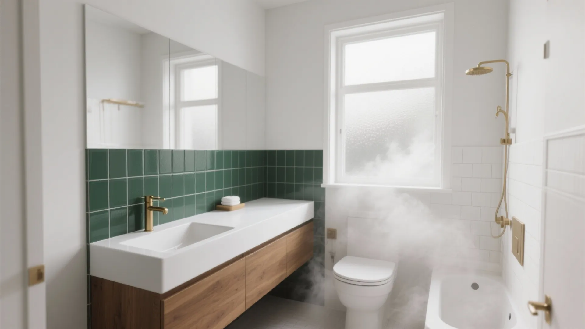 Modern Green Tile Bathroom Ideas — 5 Inspo: Fresh, compact bathroom design ideas using green tiles and smart layouts