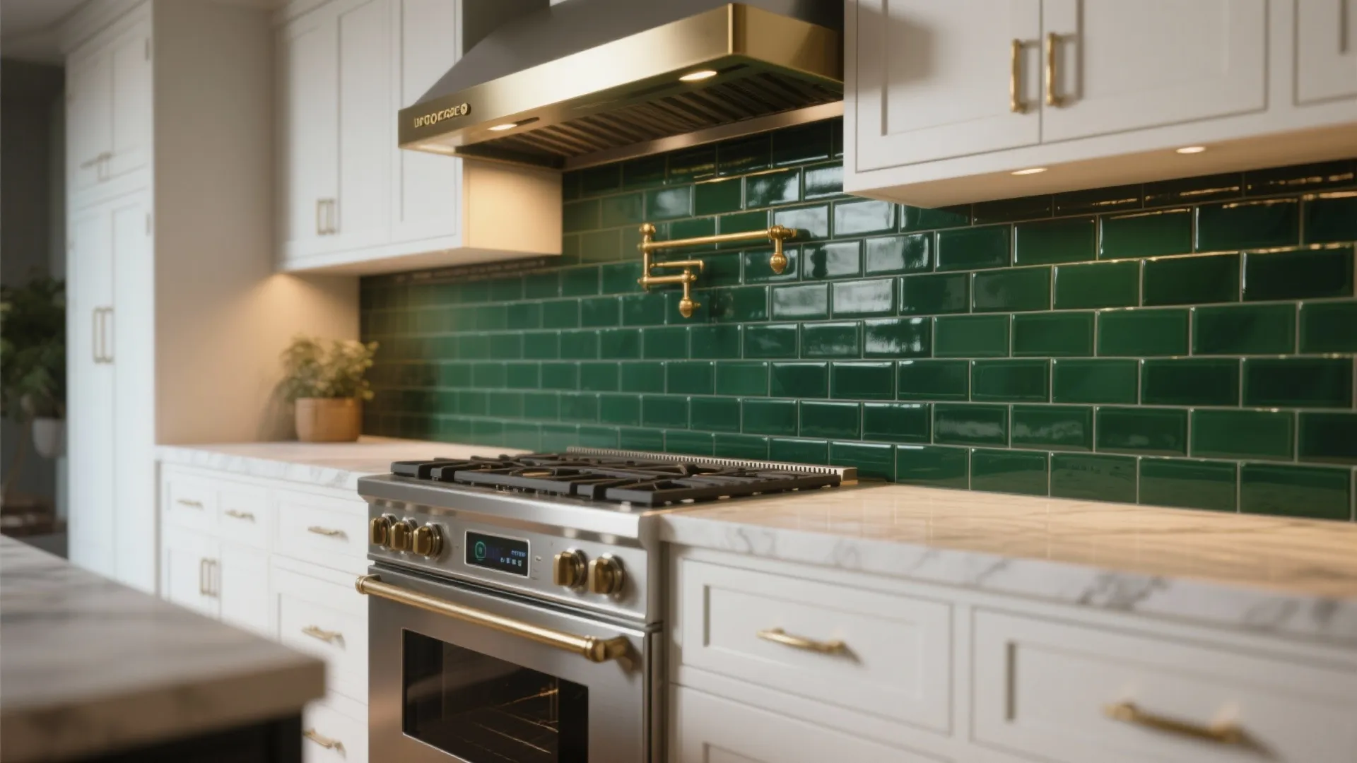 2. Deep Emerald Accent Wall