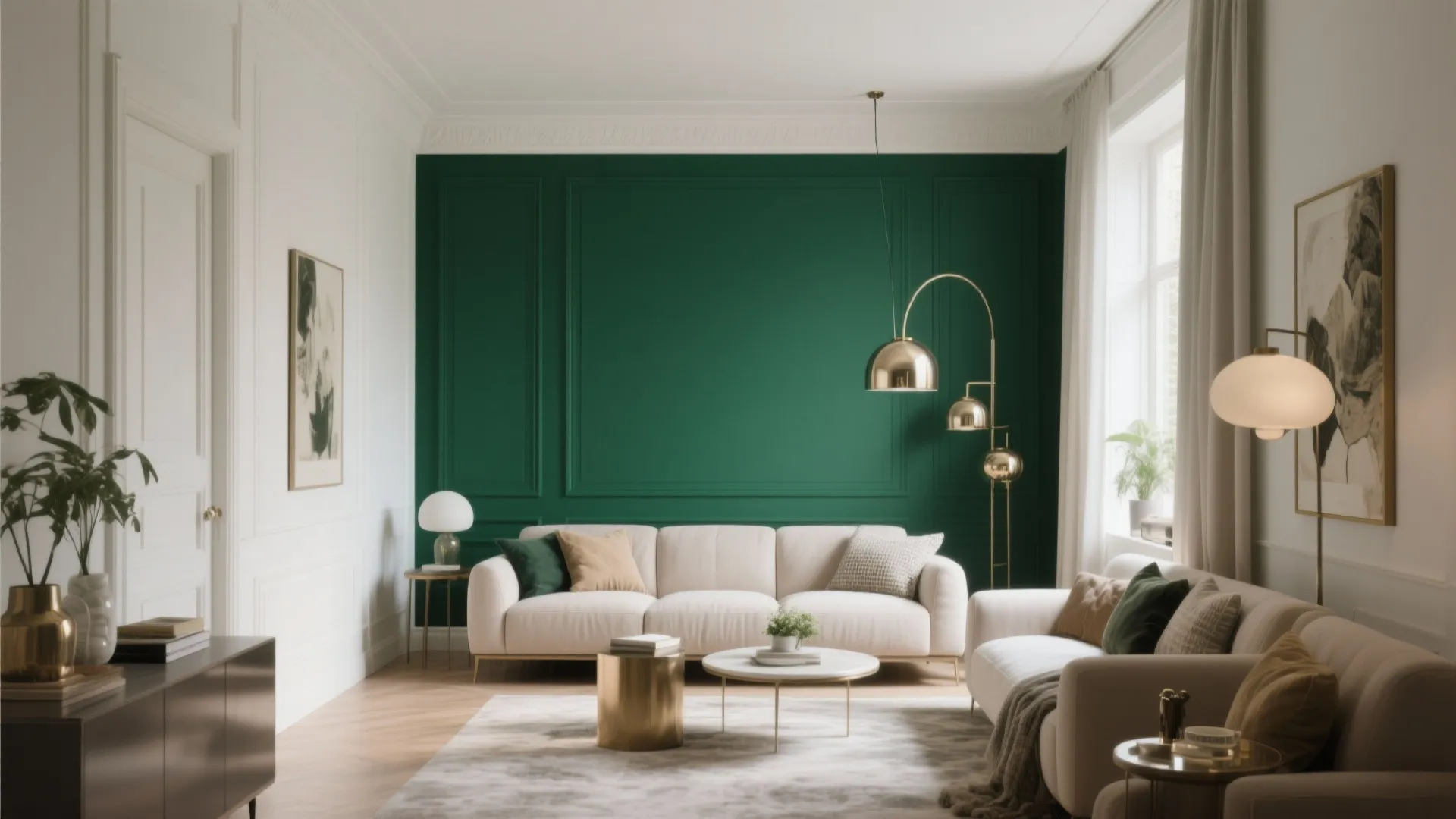 1. Emerald Green Accent Wall