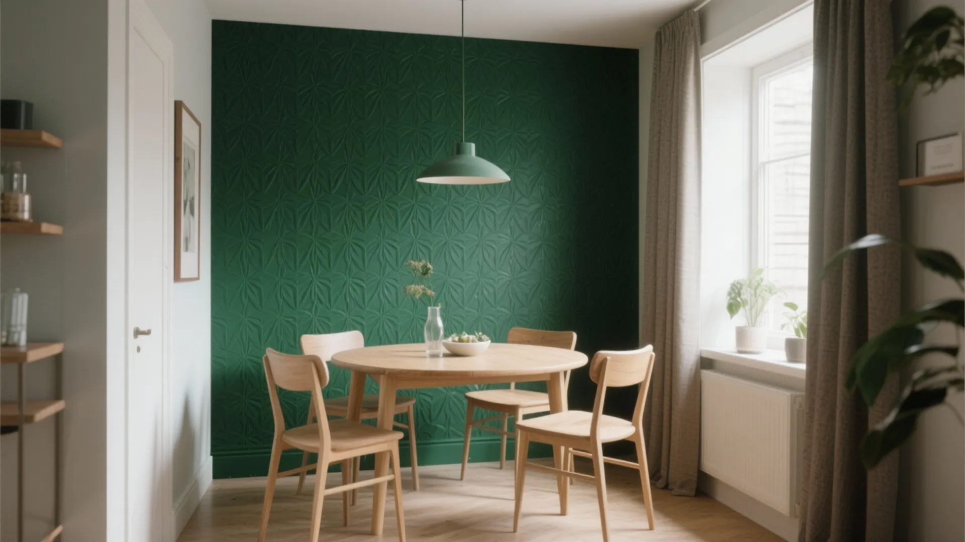 5. Accent Wall with Bold Paint or Wallpaper