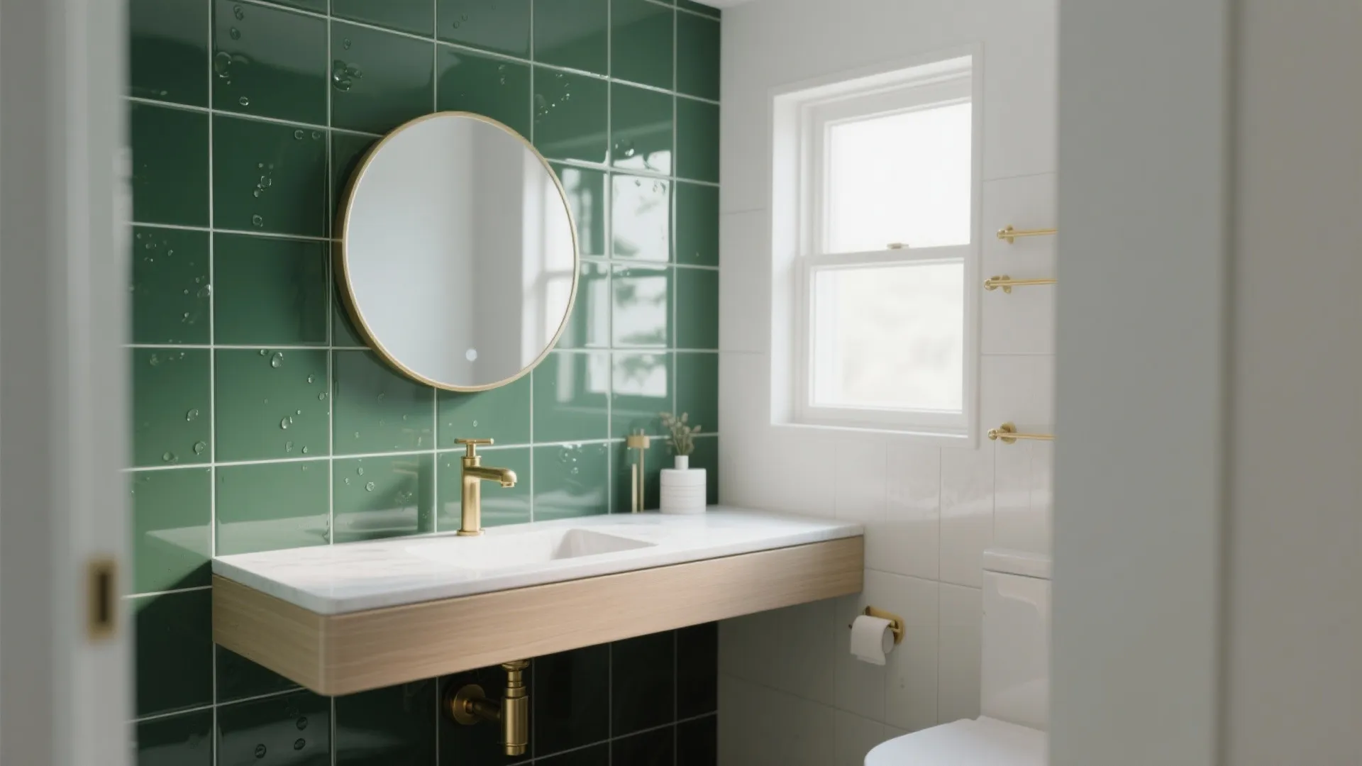 1. Emerald accent wall for instant depth