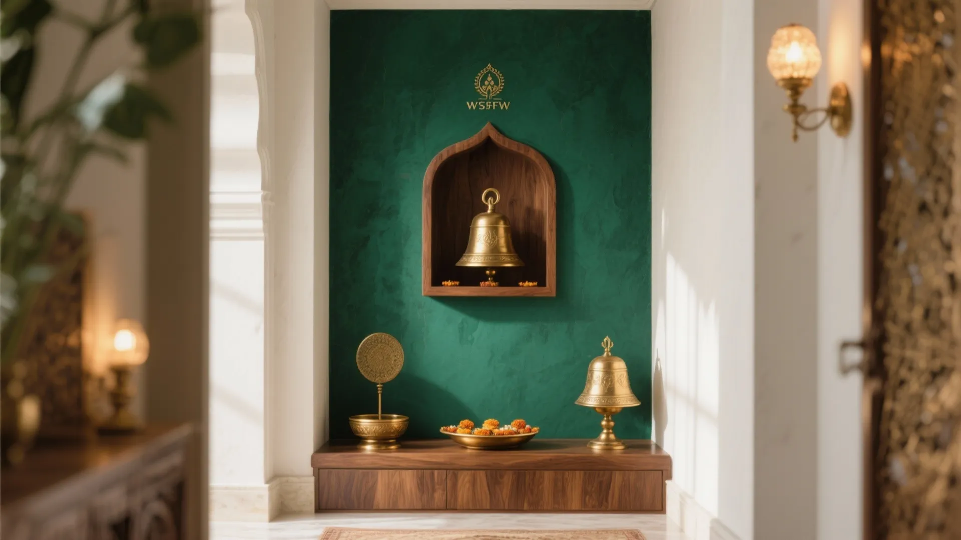 Deep Emerald with Brass Details