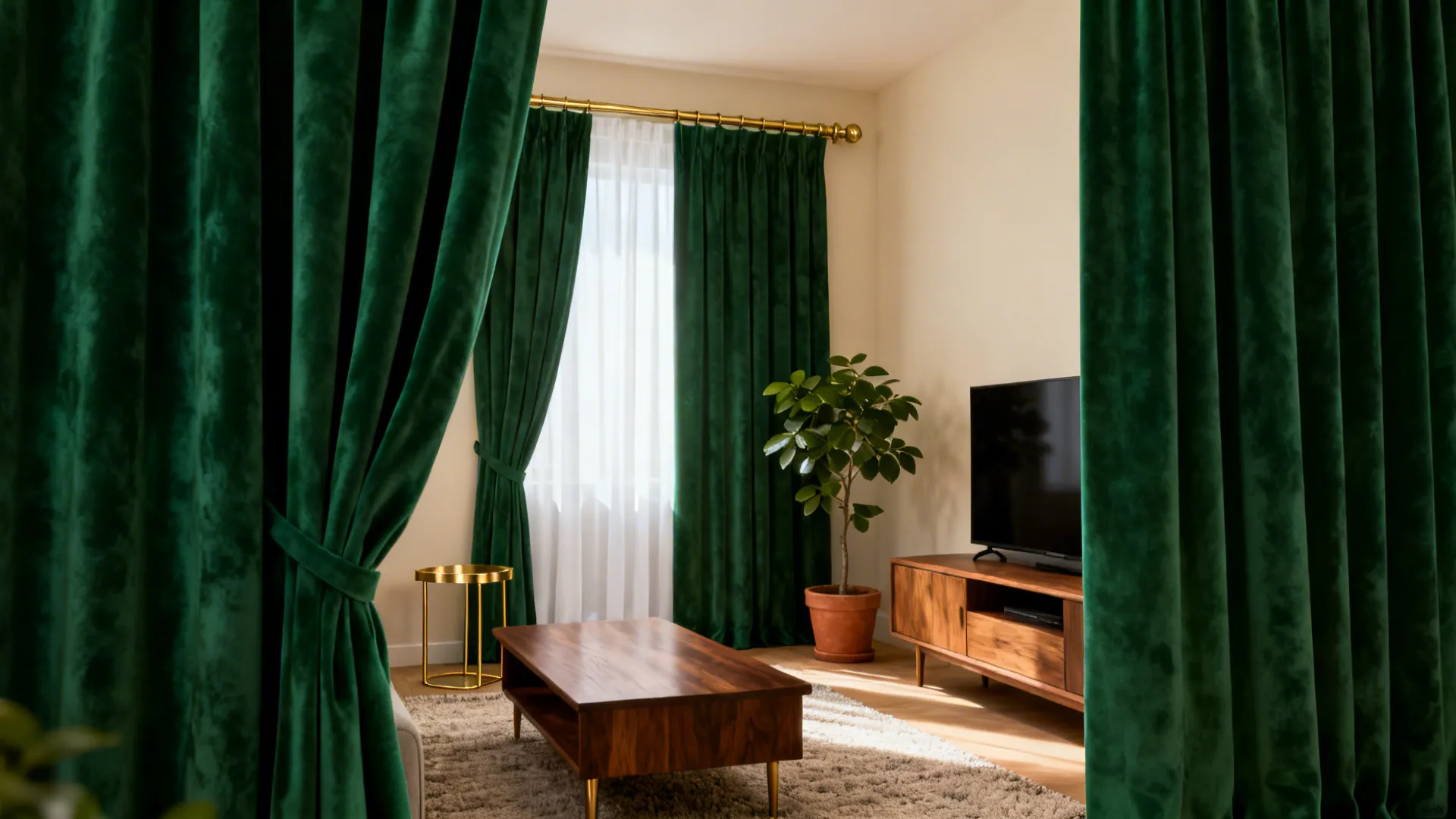 Emerald Green Curtains: 5 Living Room Ideas
