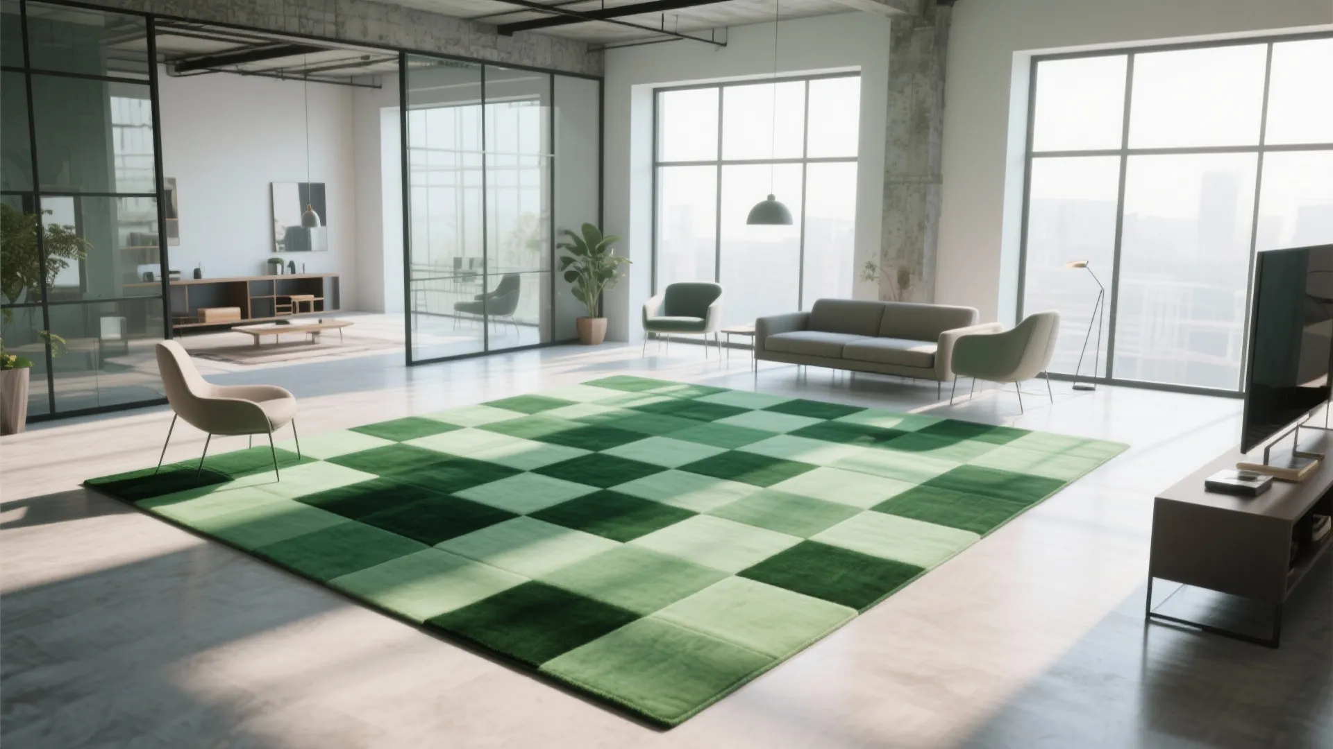 6. Geometric Blocks in Emerald Tones