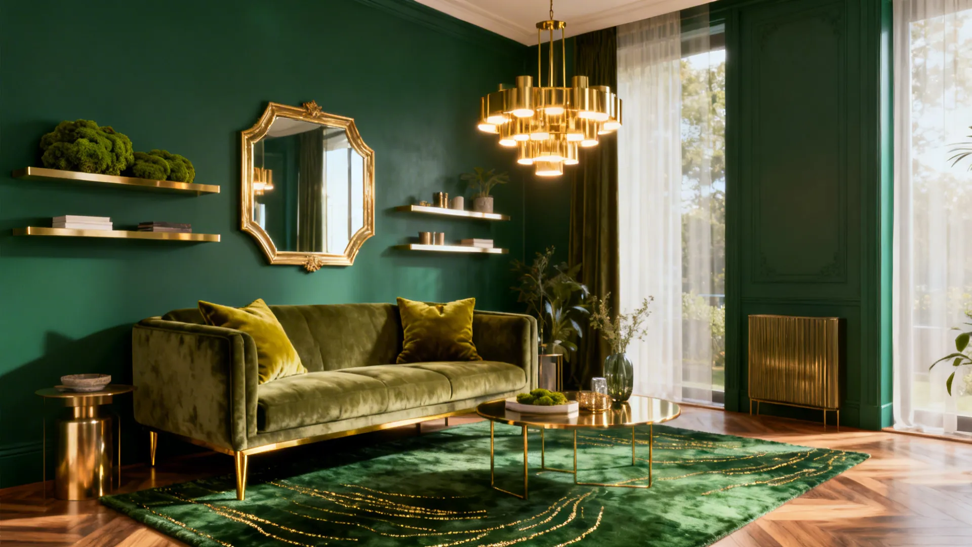 Green and Gold Living Room: 5 Inspo Ideas: Fresh green and gold living room decor ideas I’ve used in small and grand spaces