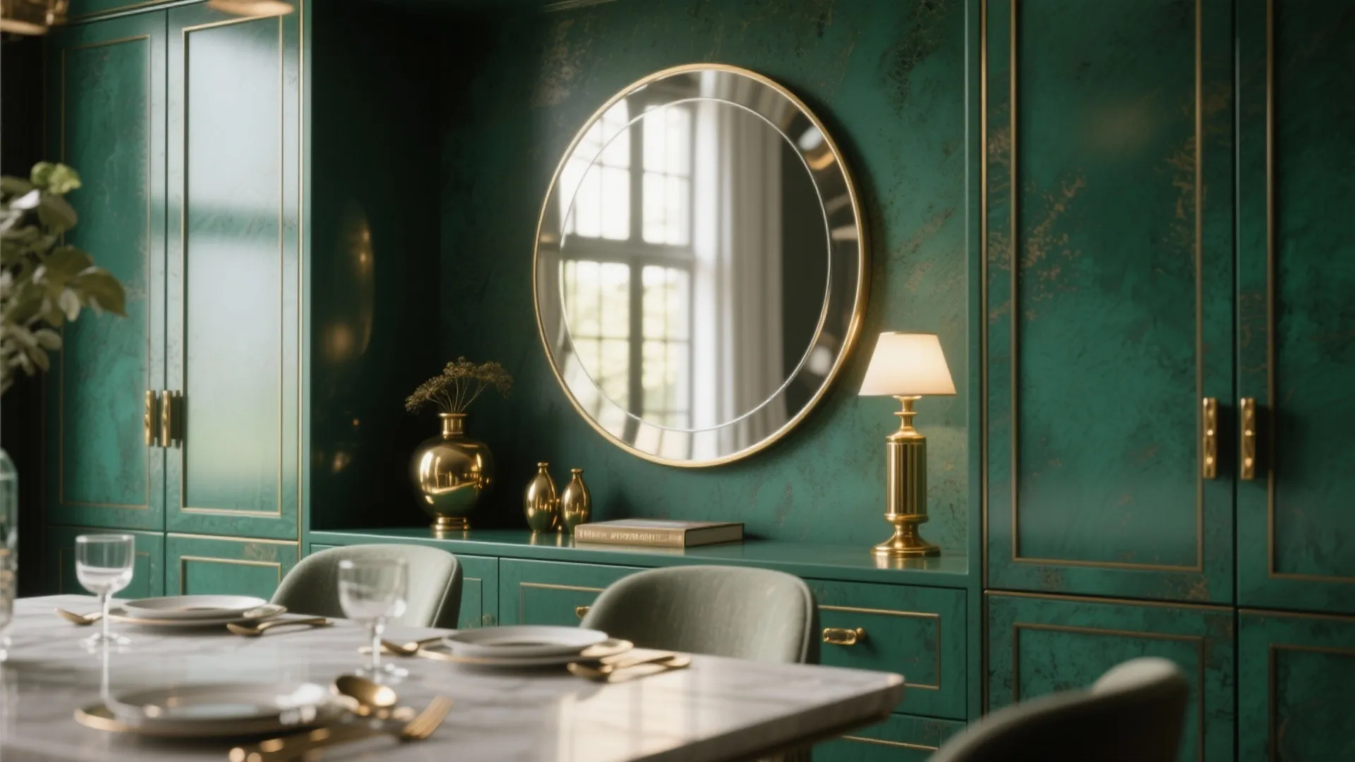 4. Metallic Accents and Mirror Tricks