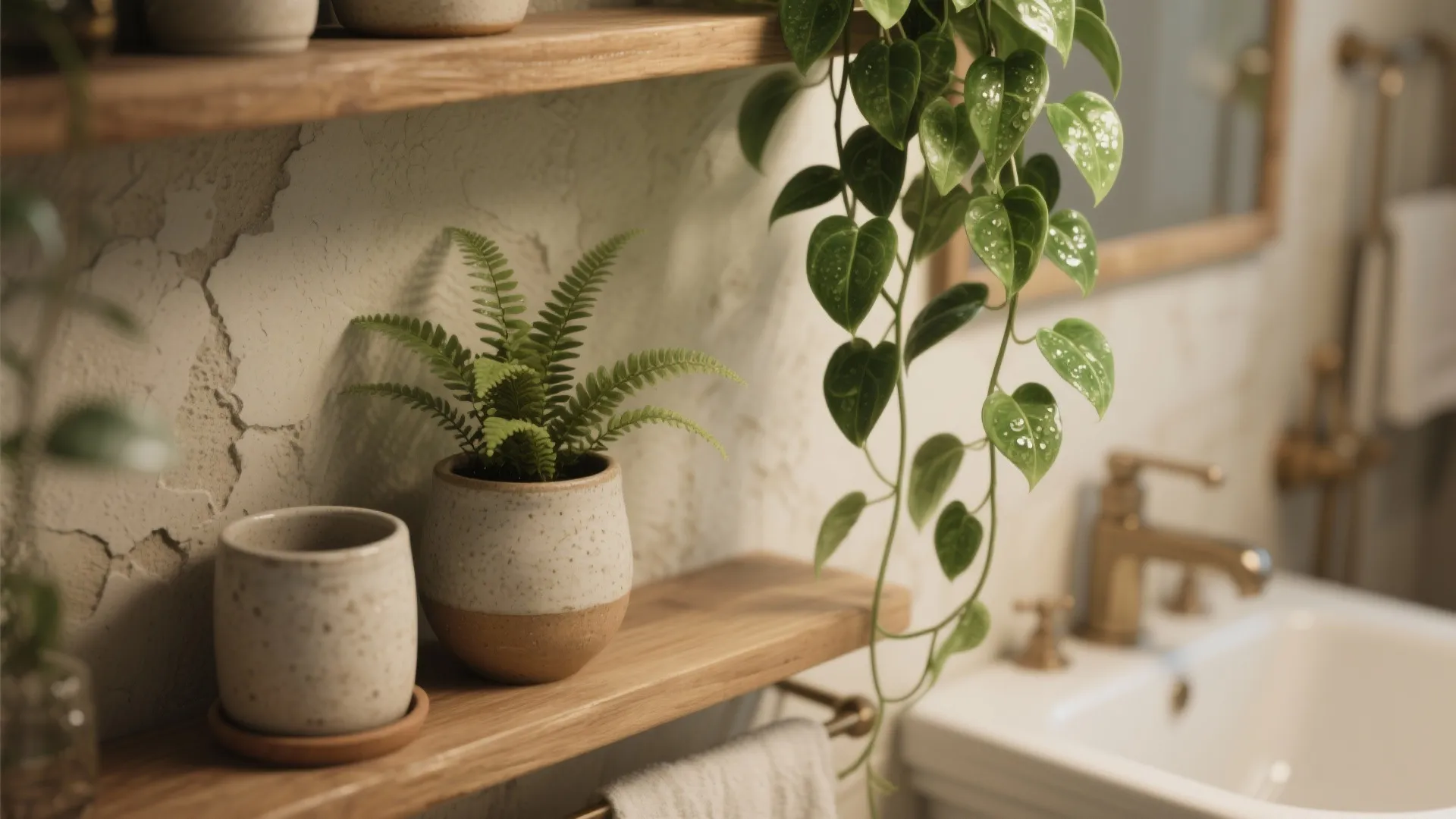 4. Introduce plants and textured finishes