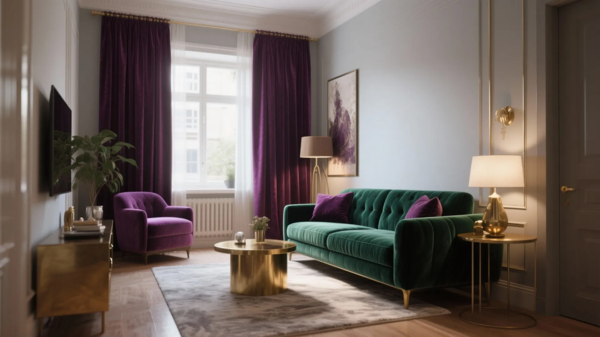 1. Deep Emerald Meets Plum