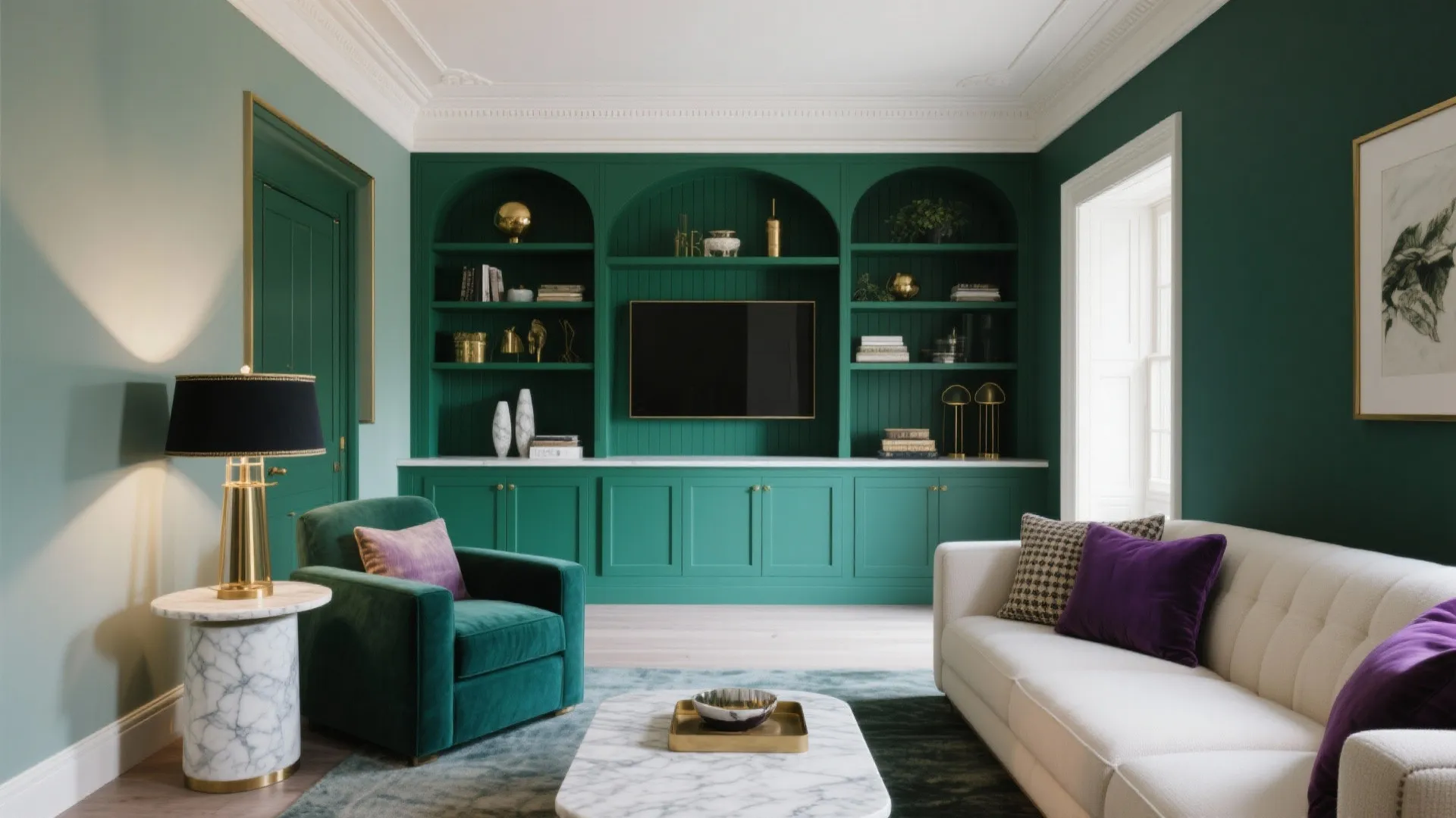 Bold Jewel Tones with Balanced Whites