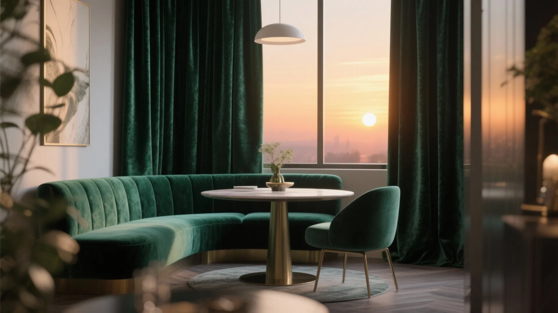 2. Velvet Curtains for Luxury Vibe