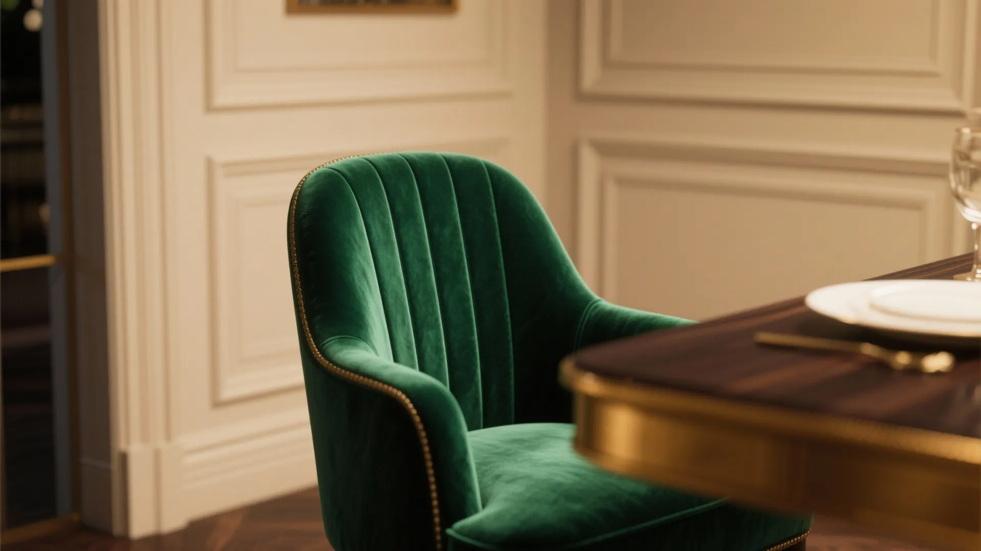 2. Emerald Velvet for a Touch of Glam