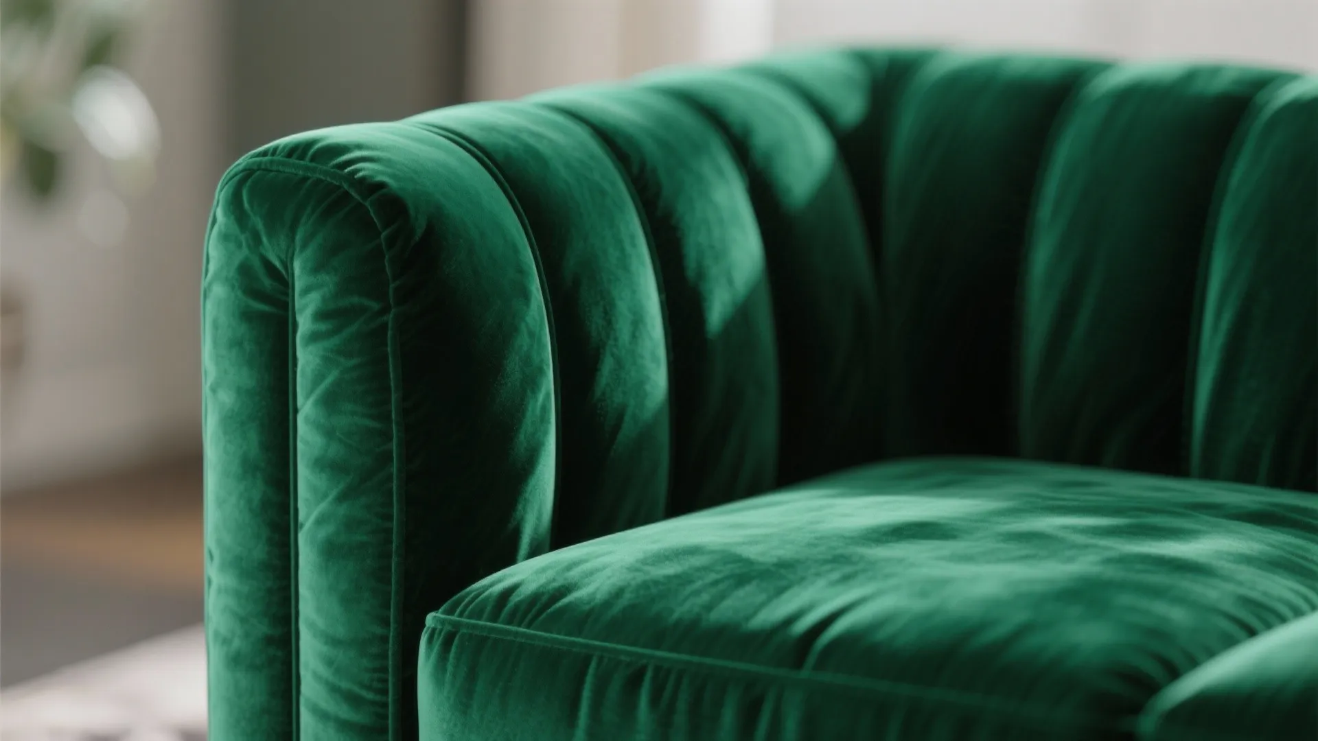 5. Velvet Sectional for Luxury Touch