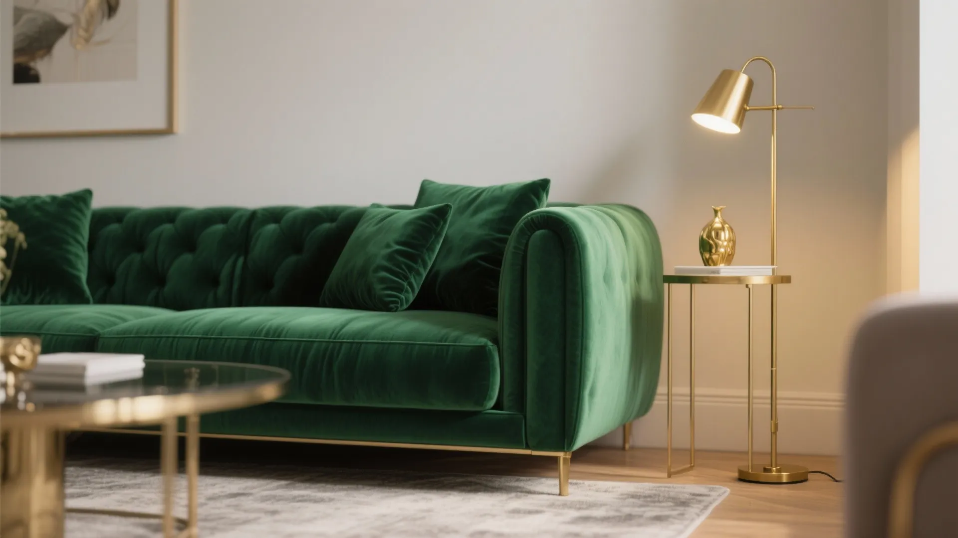 2. Emerald Velvet Sofa as a Statement Piece
