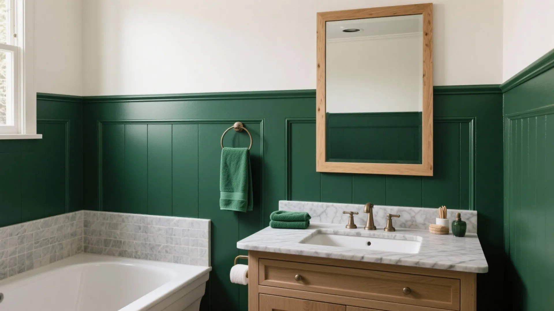 Idea 1: Emerald Wainscot, Airy Top