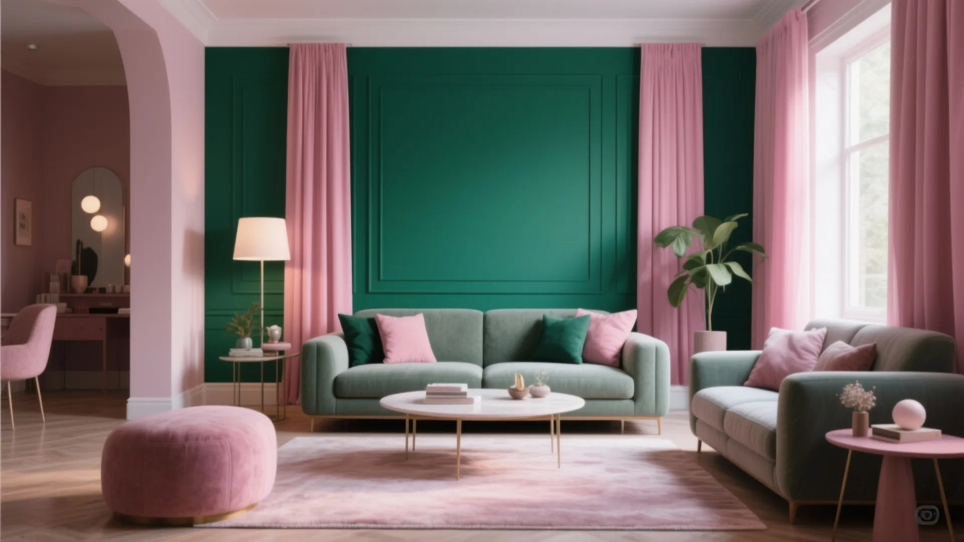 Bold Emerald Feature Wall