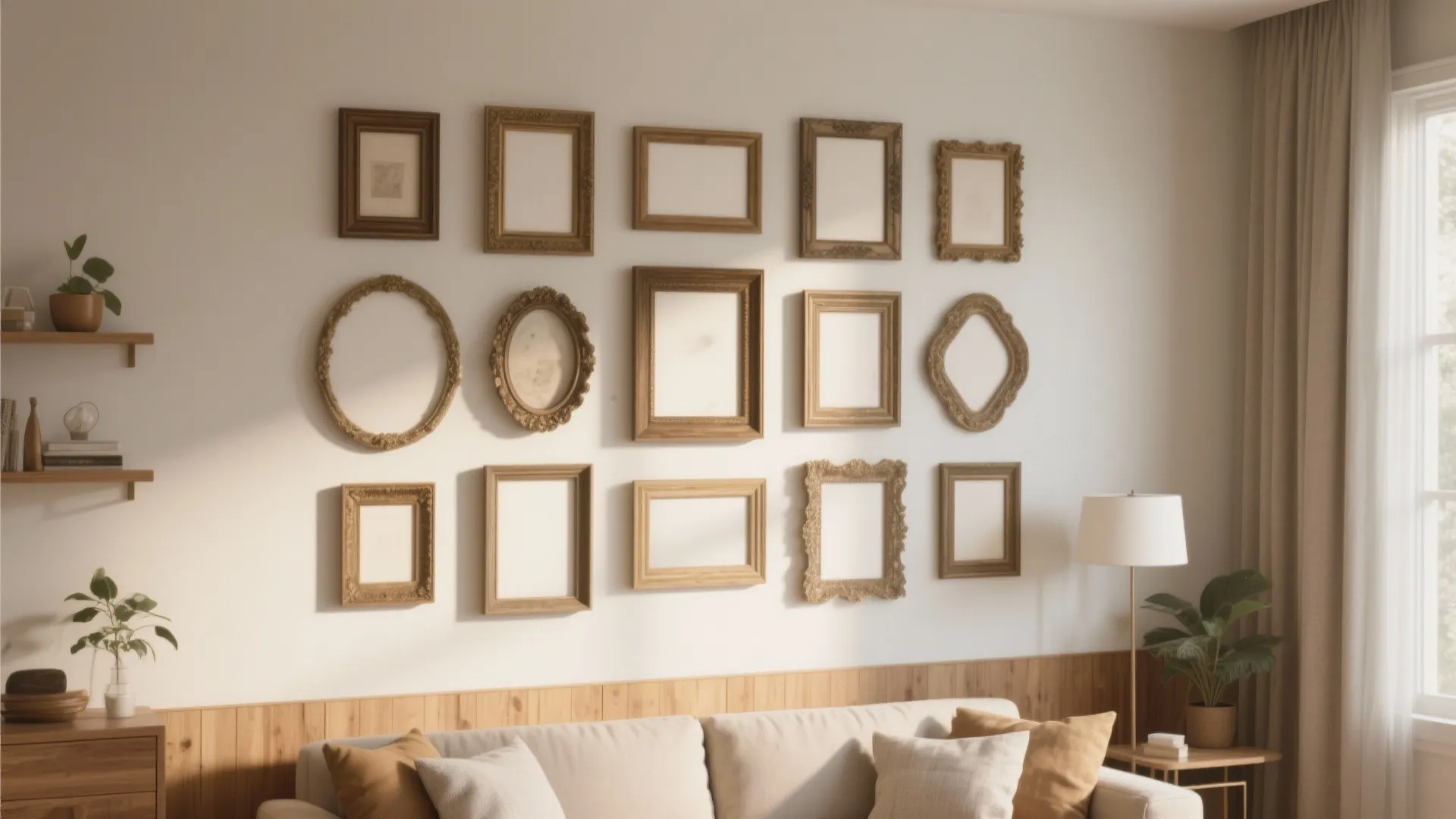 Empty Frames on Wall: Creative Decor Ideas for Every Space: 1 Minute to Transform a Bare Wall into Artful Display