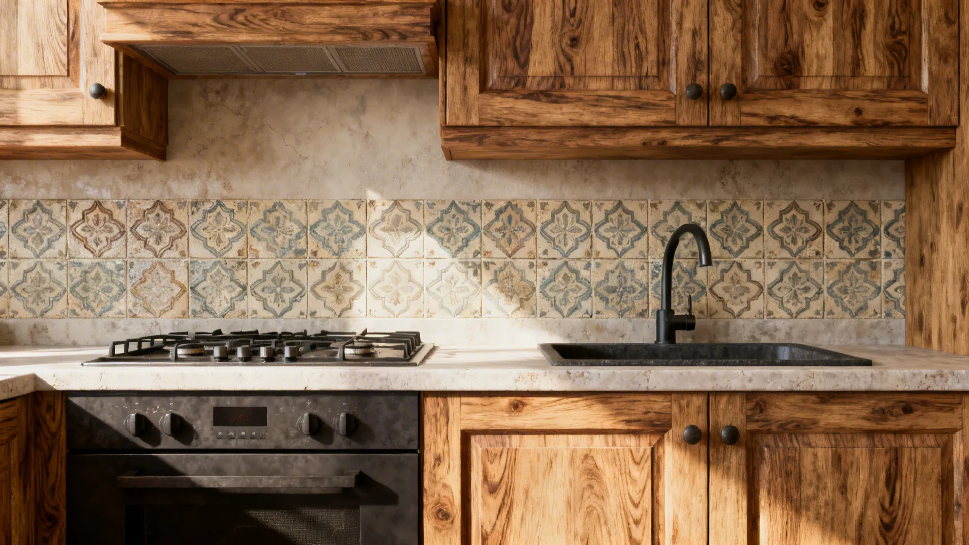 4. Patterned encaustic-look tiles