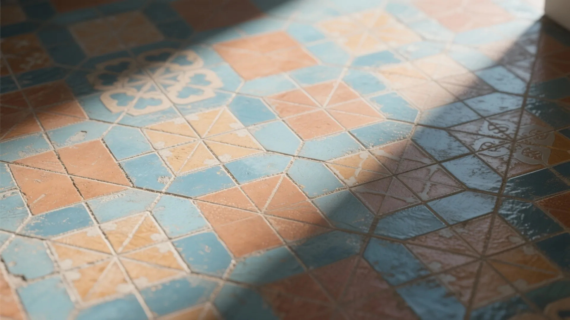 Idea 4: Patterned encaustic-look floor tiles