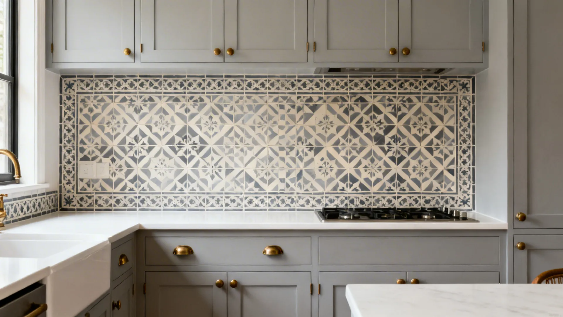 5) Geometric encaustic-look pattern for personality