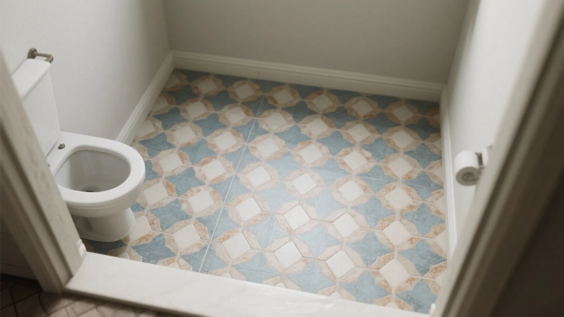 4. Patterned encaustic or hex tile floor