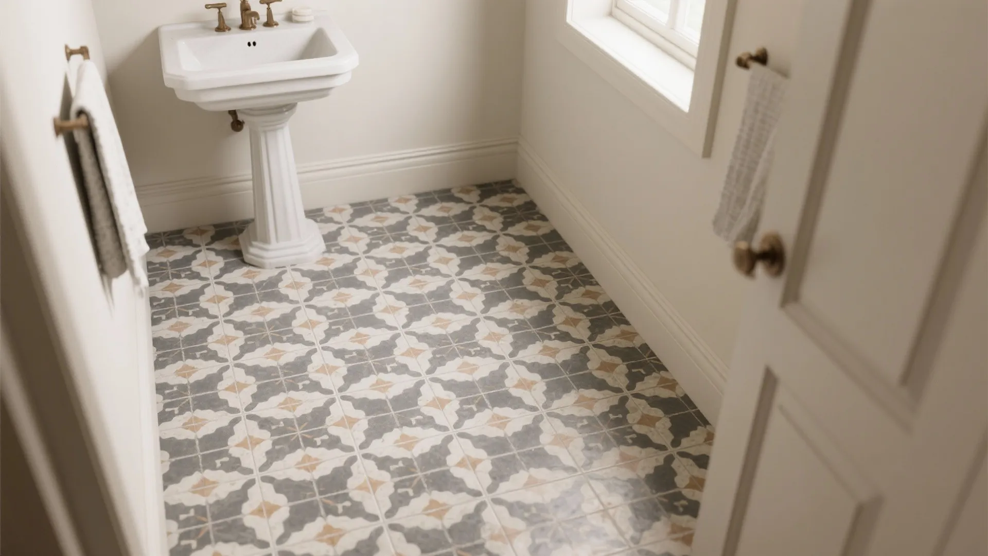 Graphic encaustic-look porcelain for personality