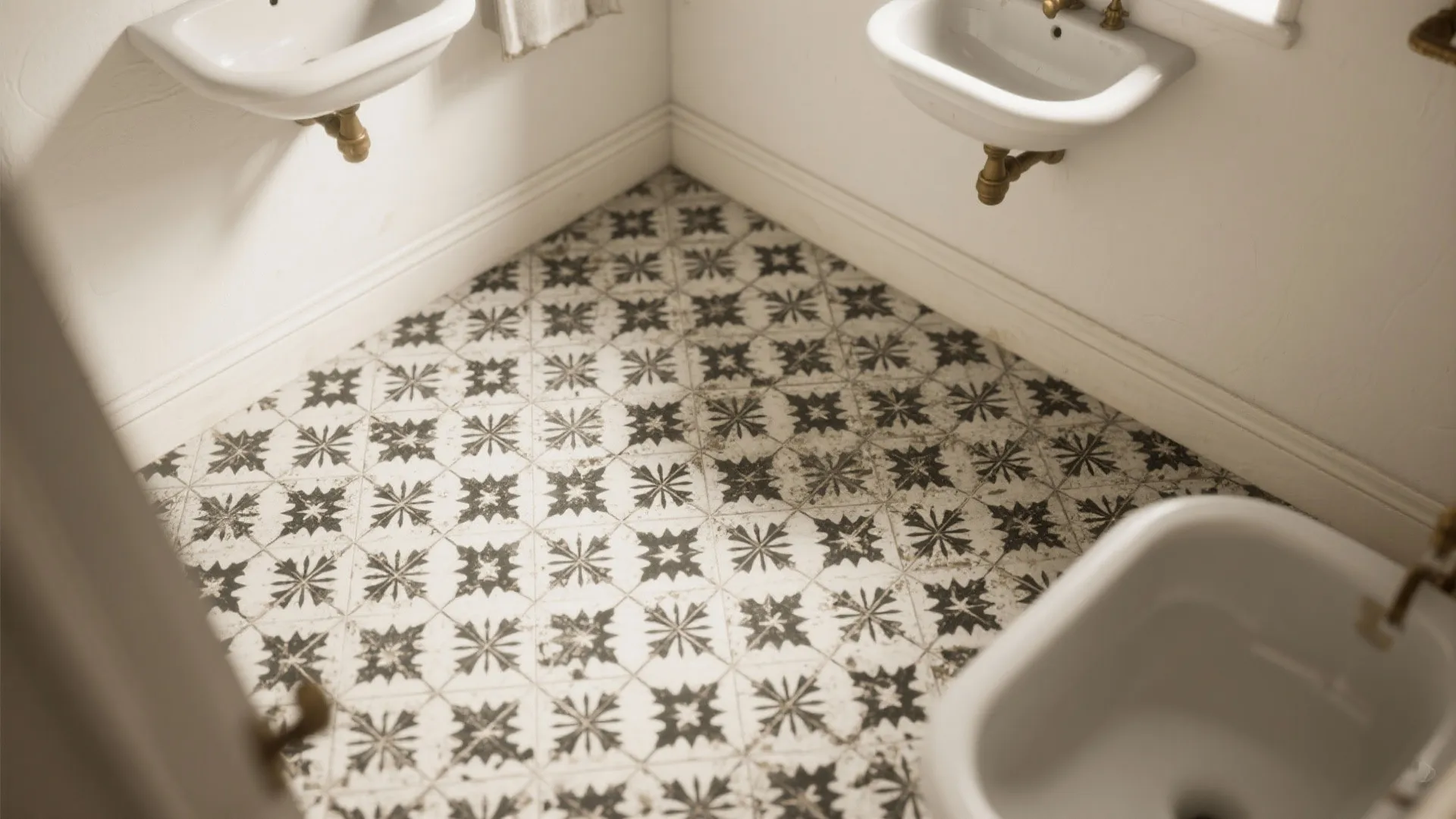 3. Patterned black-and-white encaustic tiles for a statement floor