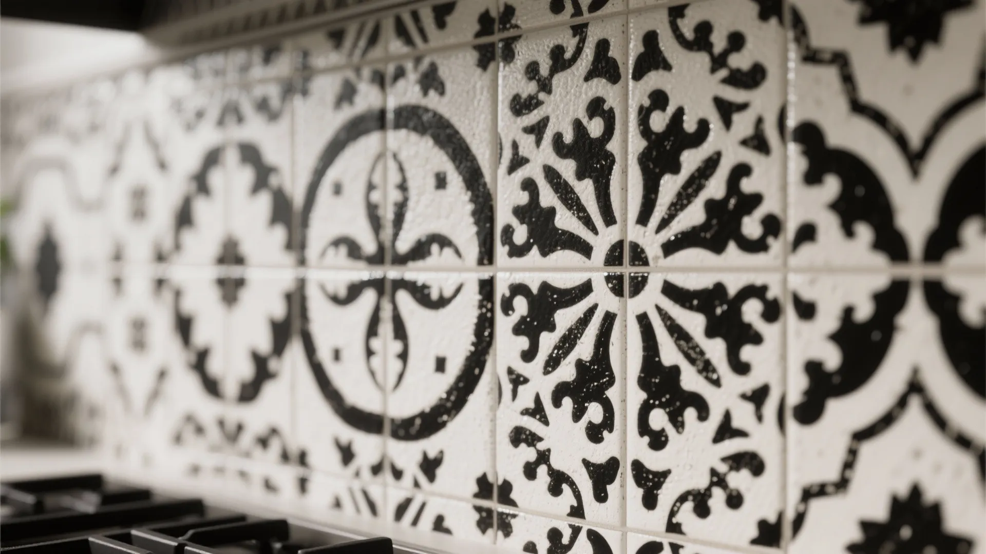 4. Patterned encaustic-look tiles